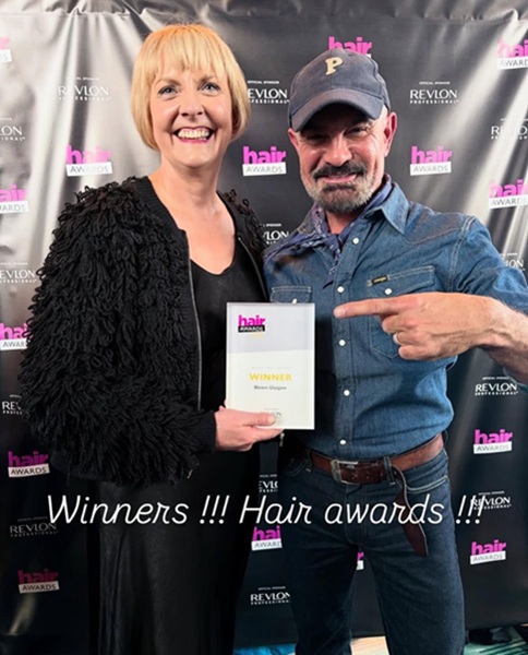 BEST HAIR SALON IN GLASGOW AWARD BLOOM HAIRDRESSERS