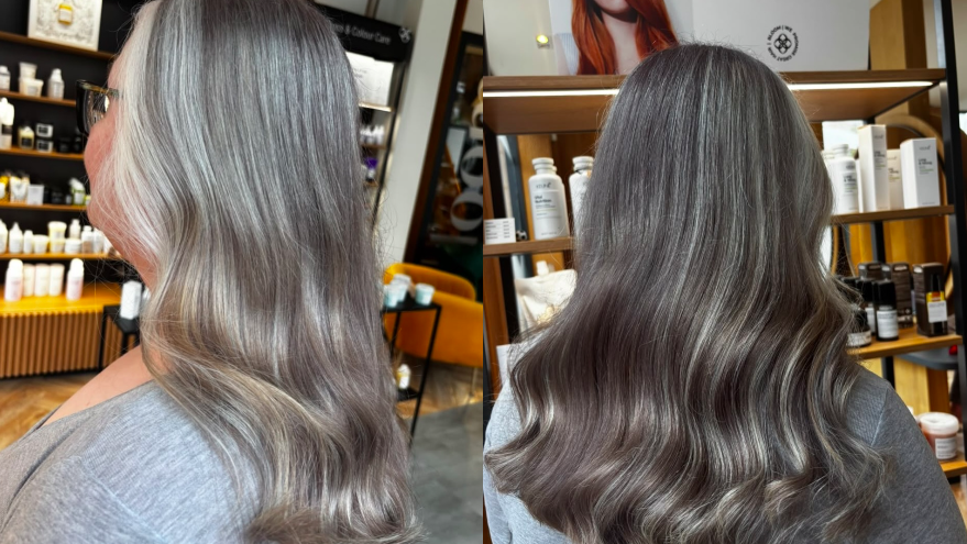 Grey blending Aberdeen client before and after